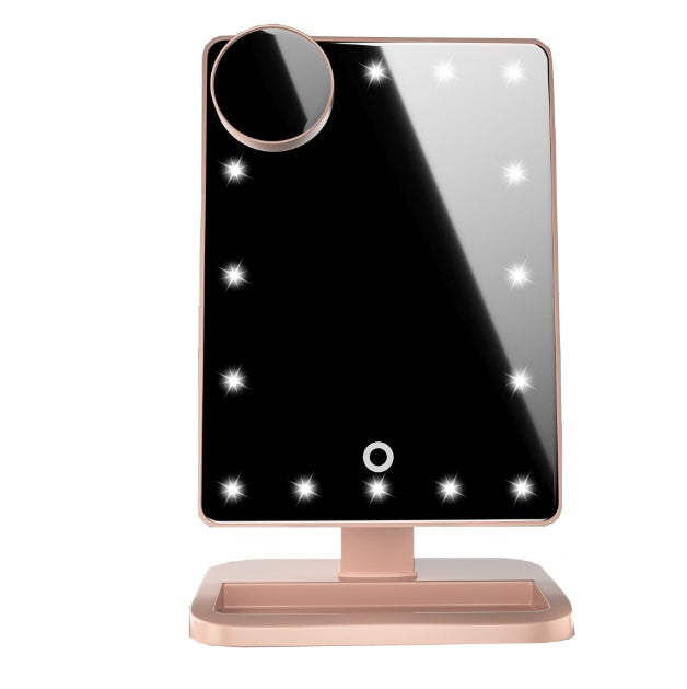 Touch Screen LED Makeup Mirror with Bluetooth & 10X Magnifier