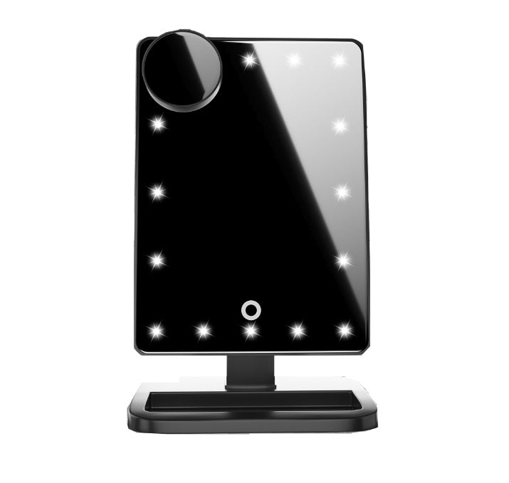 Touch Screen LED Makeup Mirror with Bluetooth & 10X Magnifier