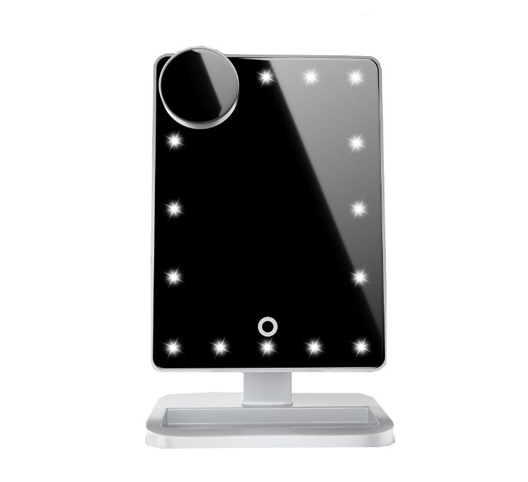 Touch Screen LED Makeup Mirror with Bluetooth & 10X Magnifier