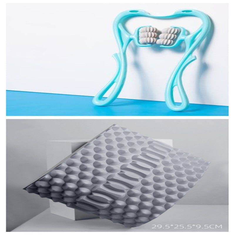 Manual Six-Wheel Neck Massager Roller
