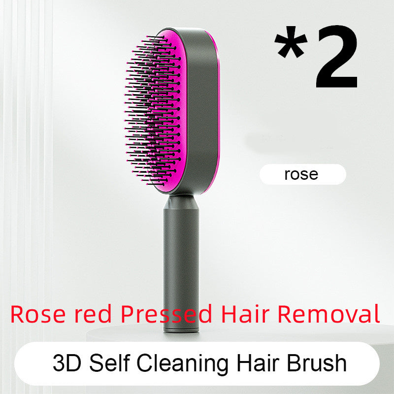 Self-Cleaning Hair Brush with Scalp Massage & Anti-Static