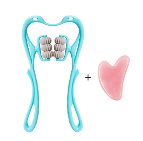 Manual Six-Wheel Neck Massager Roller