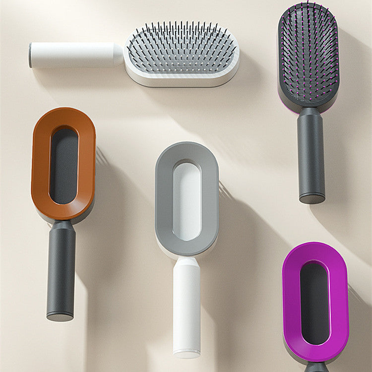 Self-Cleaning Hair Brush with Scalp Massage & Anti-Static