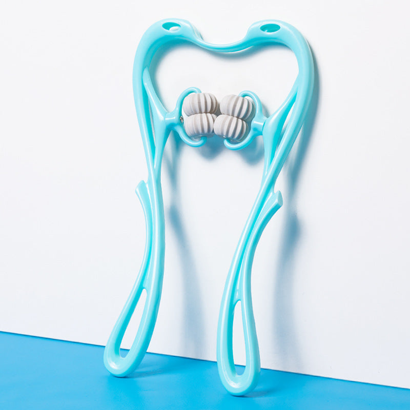 Manual Six-Wheel Neck Massager Roller