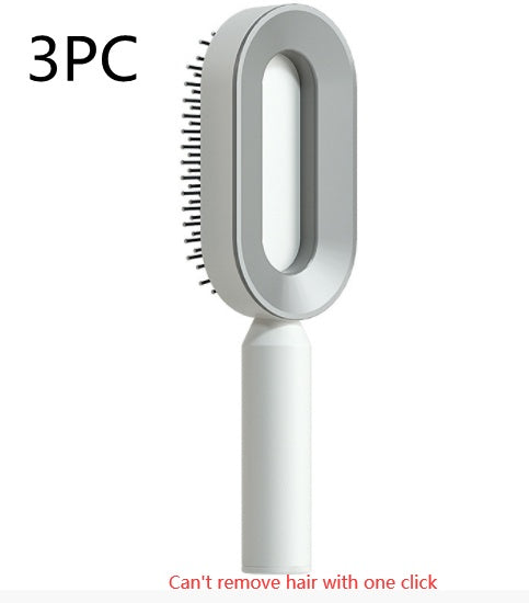 Self-Cleaning Hair Brush with Scalp Massage & Anti-Static