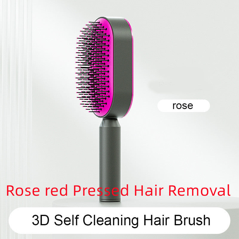 Self-Cleaning Hair Brush with Scalp Massage & Anti-Static