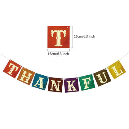 Thanksgiving Day Flag  Festive Fall Outdoor Decoration