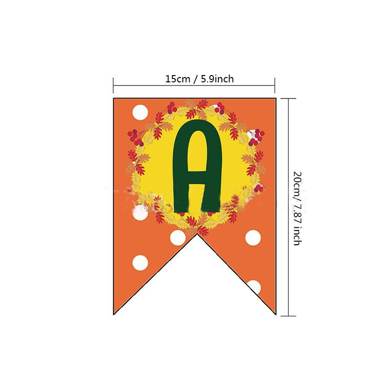 Autumn themed Thanksgiving Day Flag