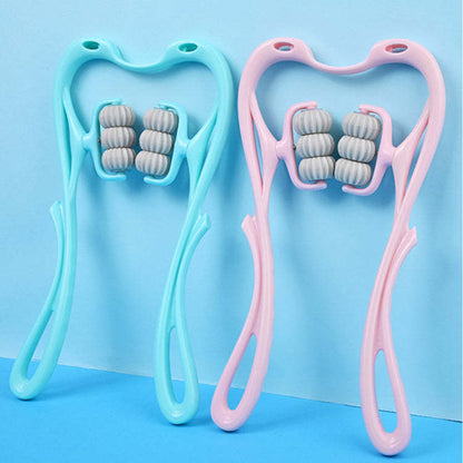 Manual Six-Wheel Neck Massager Roller