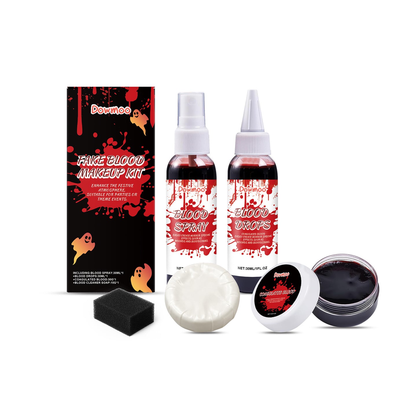 DOWMOO Halloween Fake Blood Makeup Set Funny Makeup Plasma