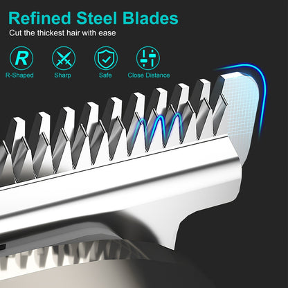 All-in-One Waterproof Beard Trimmer with 5 Heads
