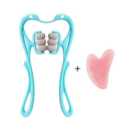 Manual Six-Wheel Neck Massager Roller