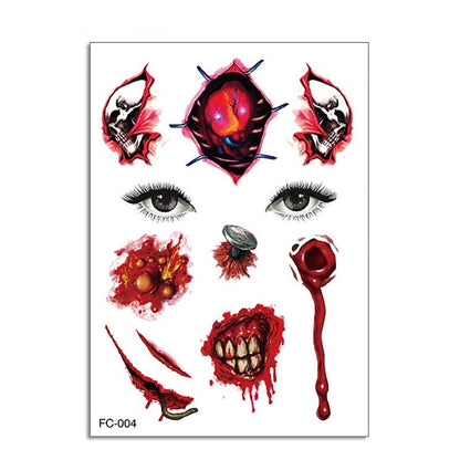 Halloween Makeup Funny Makeup Ball Tattoo Sticker