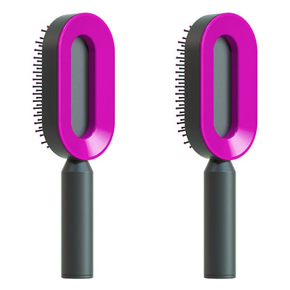 Self-Cleaning Hair Brush with Scalp Massage & Anti-Static