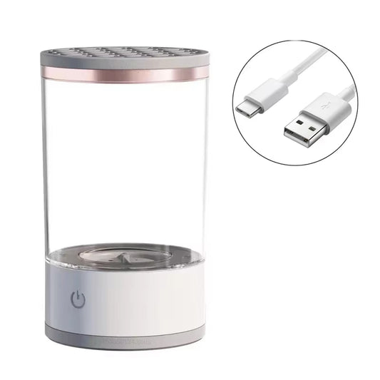 USB Electric Makeup Brush Cleaner – 3-in-1 Portable Washer, Dryer & Drying Rack for Quick, Effortless Brush Cleaning
