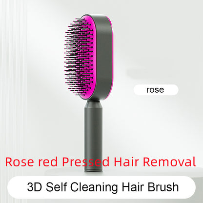 Self-Cleaning Hair Brush with Scalp Massage & Anti-Static