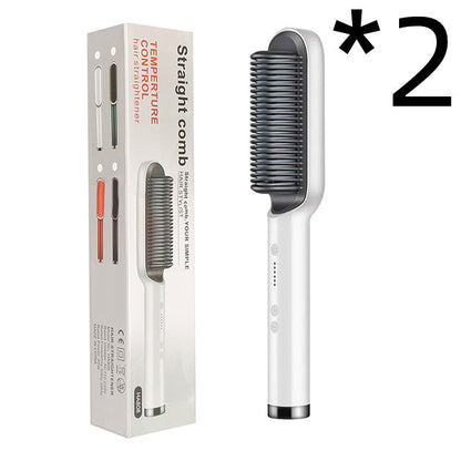 2-in-1 Hair Straightener & Curling Hot Comb with Negative Ion